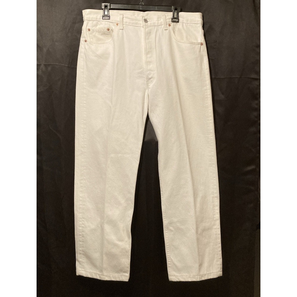 Vintage USA Levis Mens 501 White Denim Jeans 36x32 (34x29) EUC 1990 90s
